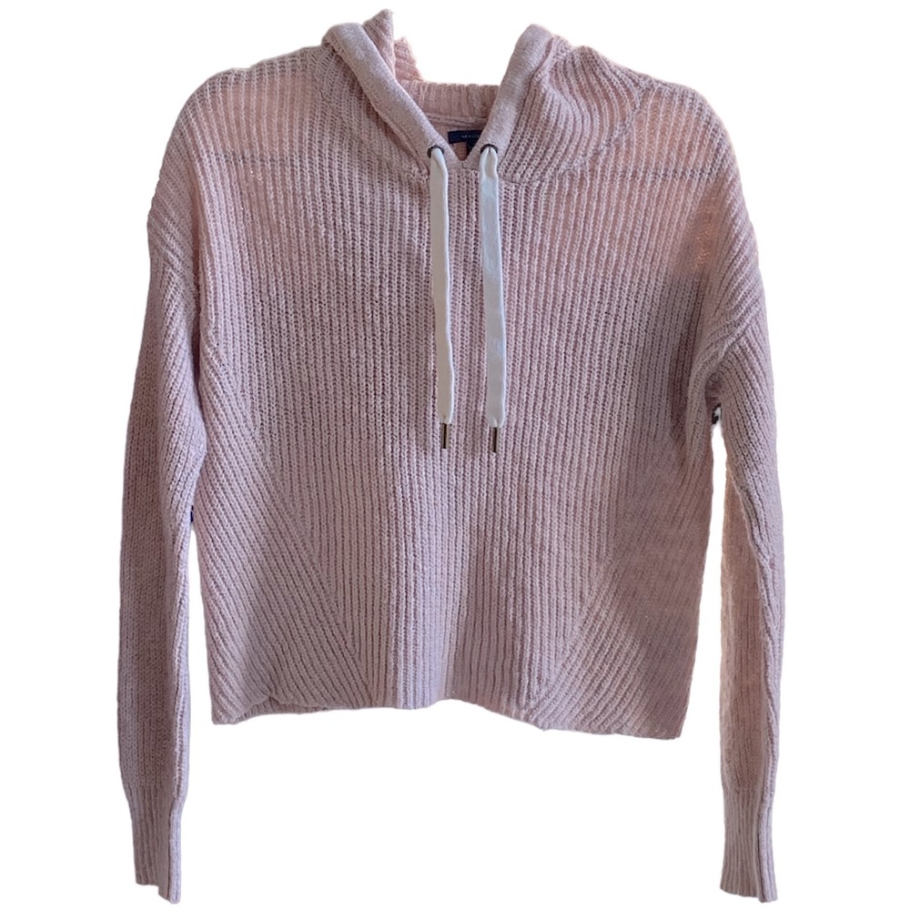Women’s American Eagle Small Soft Pink Hooded Crop Sweater